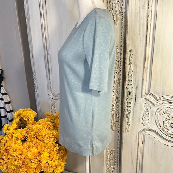 Duluth Trading Elegant Soft Sage Green Women's Double Knit T Shirt Top - Picture 6 of 10